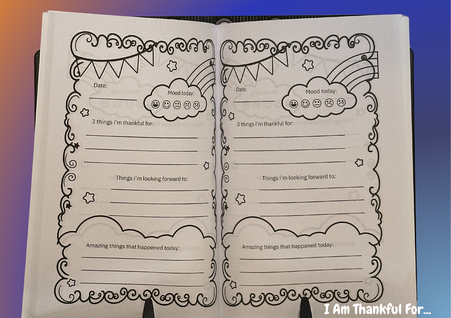 Je suis reconnaissant Journal de gratitude